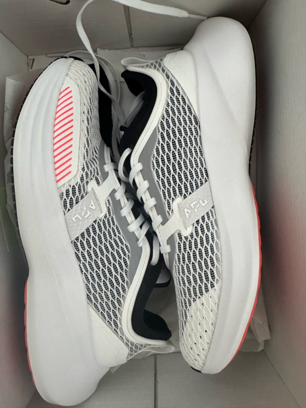 APL Women's Euphoria Sneakers in White, Black & Red - Size 9.5